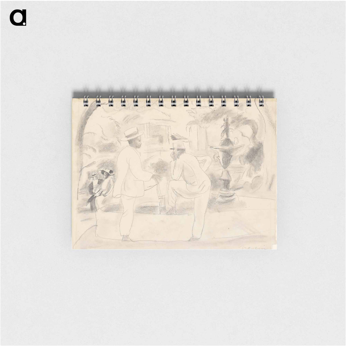 アートメモ帳-Two Men in the Park, Havana
 - バーンズ・コレクション Memo.