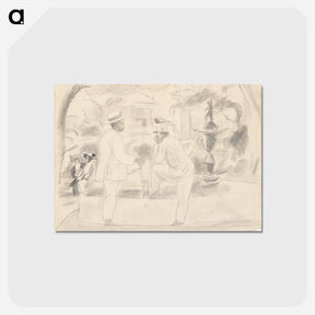 アートポストカード-Two Men in the Park, Havana
 - バーンズ・コレクション Postcard.