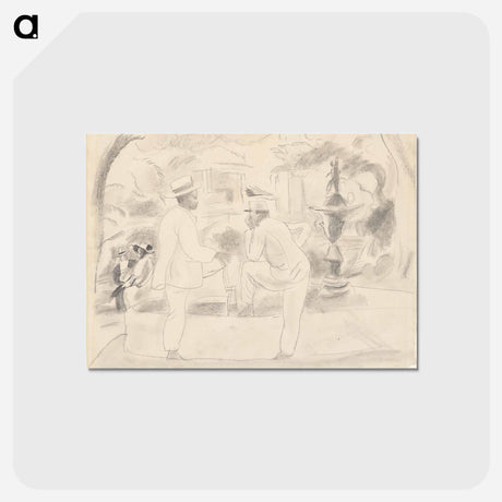 アートポストカード-Two Men in the Park, Havana
 - バーンズ・コレクション Postcard.
