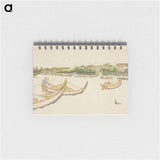 Boats transporting rice on the Sumida River - 葛飾 北斎 Memo.