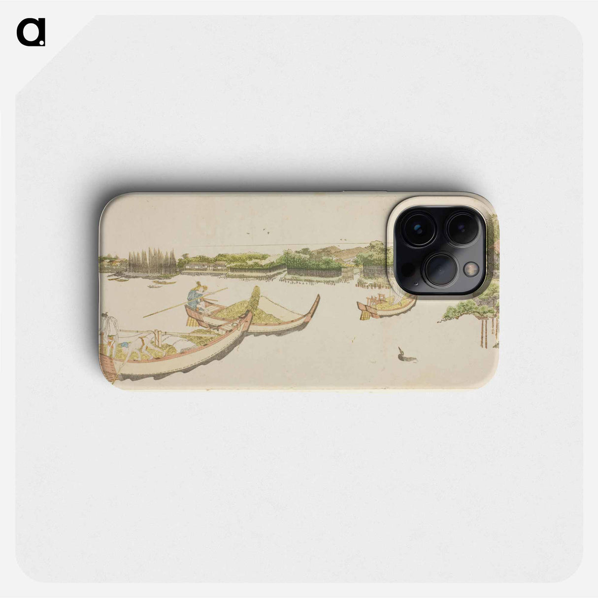 Boats transporting rice on the Sumida River - 葛飾 北斎 Phone Case.