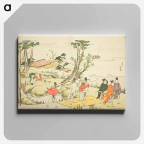 アートパネル-Thirty-six Immortal Women Poets - 葛飾 北斎 Canvas.