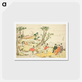 アートポストカード-Thirty-six Immortal Women Poets - 葛飾 北斎 Postcard.