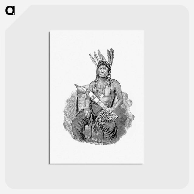 アートポストカード-Native American Man, History of Benton County
 - 大英図書館 Postcard.