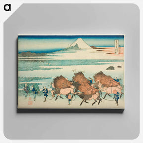 アートパネル-Rice Paddies at Ono in Suruga Province - 葛飾 北斎 Canvas.