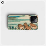 Rice Paddies at Ono in Suruga Province - Katsushika Hokusai Phone Case.