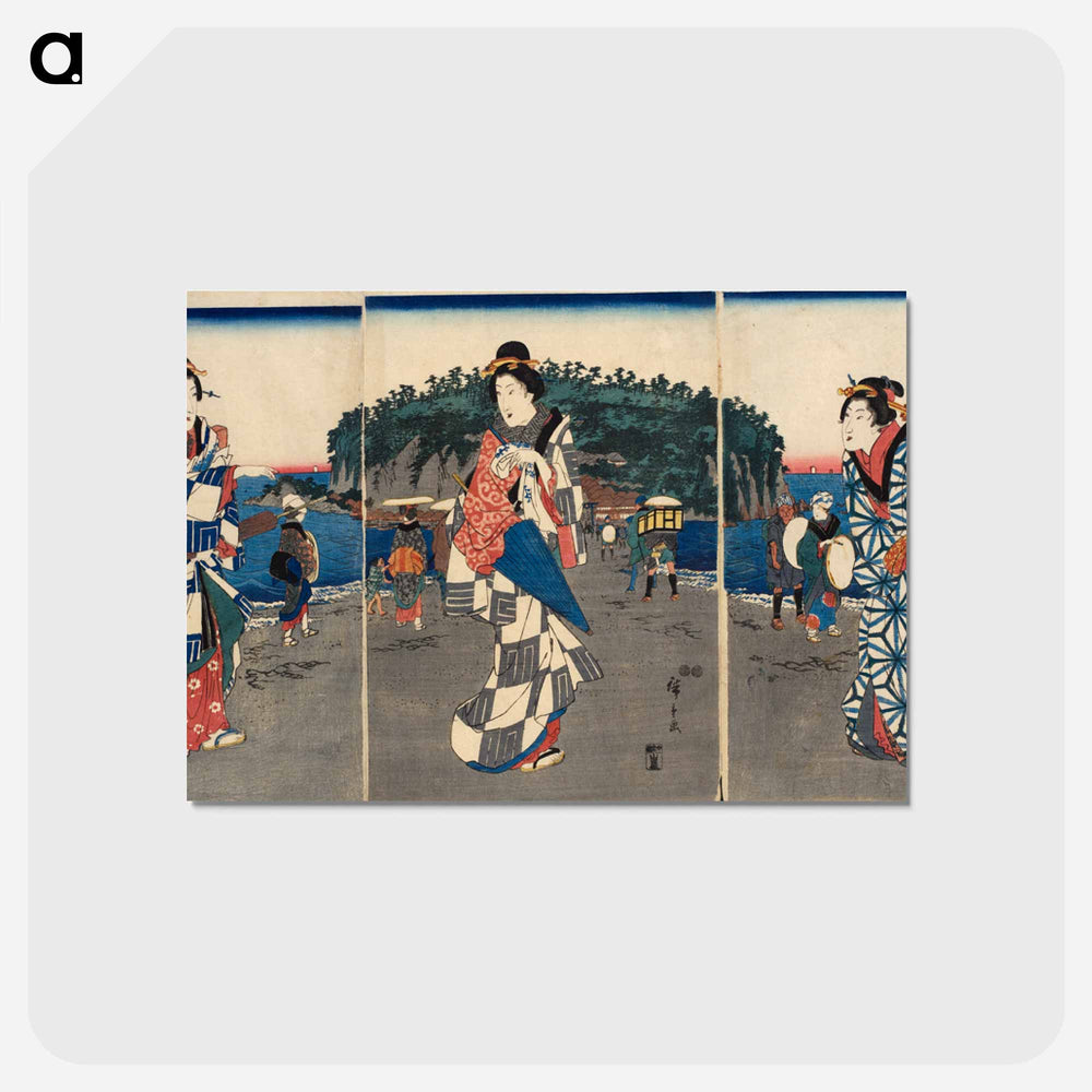 Ceremony Unveiling the Icon at Benzaiten, Enoshima
 - 歌川 広重 Postcard.