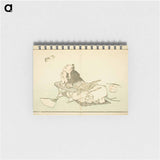 A Philosopher Watching a Pair of Butterflies - 葛飾 北斎 Memo.
