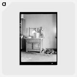 アートポストカード-Kitchen Washstands
 - ラッセル リー Postcard.