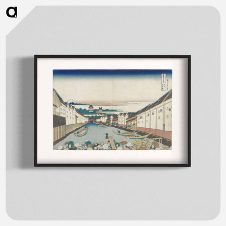 アートポスター-Nihonbashi Bridge in Edo - 葛飾 北斎 Poster.