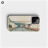 Nihonbashi Bridge in Edo - 葛飾 北斎 Phone Case.