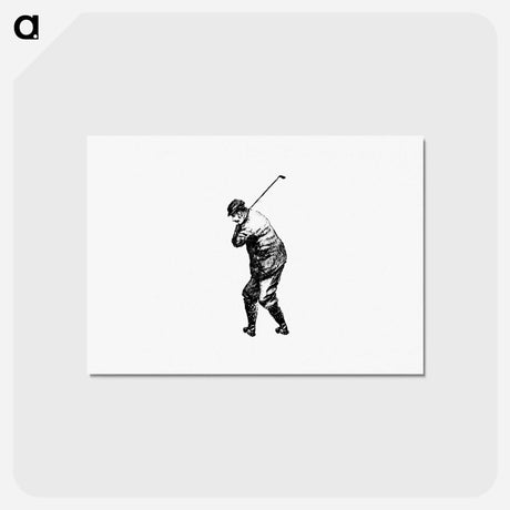アートポストカード-Vintage Golfer from Won at the Last Hole. A Golfing Romance, Etc
 - 大英図書館 Postcard.