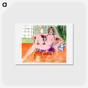 アートポストカード-Seated Odalisque - アンリ マティス Postcard.