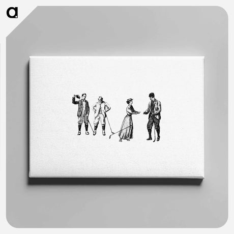 アートパネル-Vintage Golfers from Won at the Last Hole
 - 大英図書館 Canvas.