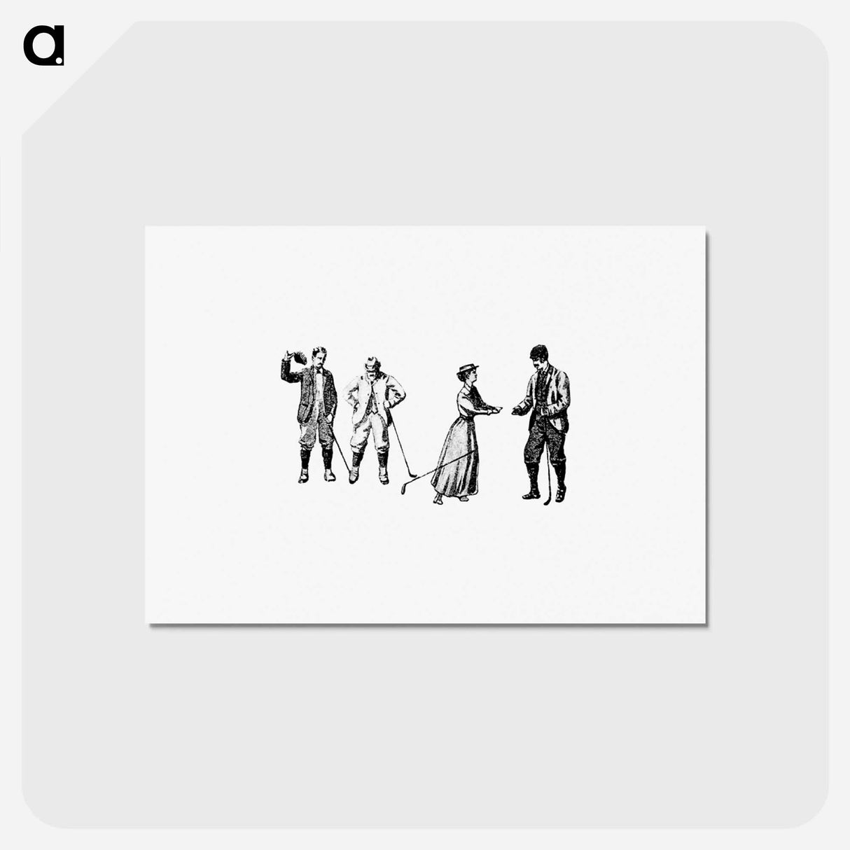 アートポストカード-Vintage Golfers from Won at the Last Hole
 - 大英図書館 Postcard.