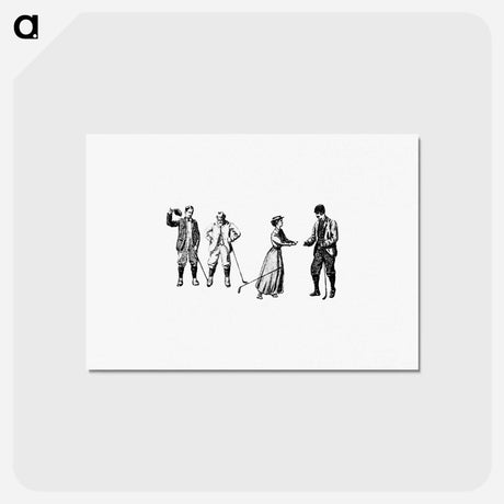 アートポストカード-Vintage Golfers from Won at the Last Hole
 - 大英図書館 Postcard.