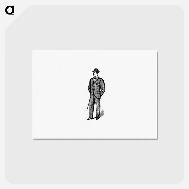 アートポストカード-Gentleman Fashion from Cook's Handbook For London
 - 大英図書館 Postcard.