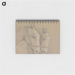 アートメモ帳-Heads and Necks of Two Horses Wearing Bridles, Right Profiles
 - イェール大学アートギャラリー Memo.