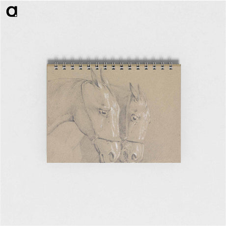 アートメモ帳-Heads and Necks of Two Horses Wearing Bridles, Right Profiles
 - イェール大学アートギャラリー Memo.