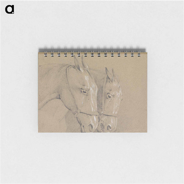 アートメモ帳-Heads and Necks of Two Horses Wearing Bridles, Right Profiles
 - イェール大学アートギャラリー Memo.