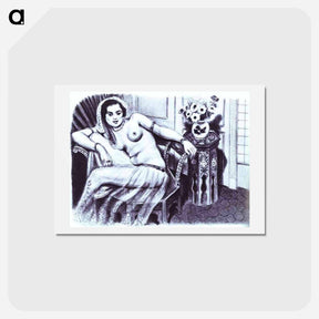 アートポストカード-Odalisque in a Gauze Skirt - アンリ マティス Postcard.