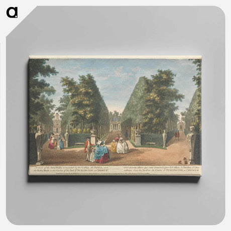 アートパネル-A View of the Three Walks terminated by the Cassina, the Pavilion, and the Rustic House in the Garden of the Earl of Burlington, at Chiswick
 - イェール大学アートギャラリー Canvas.
