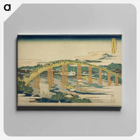 アートパネル-Yahagi Bridge at Okazaki on the Tokaido - 葛飾 北斎 Canvas.