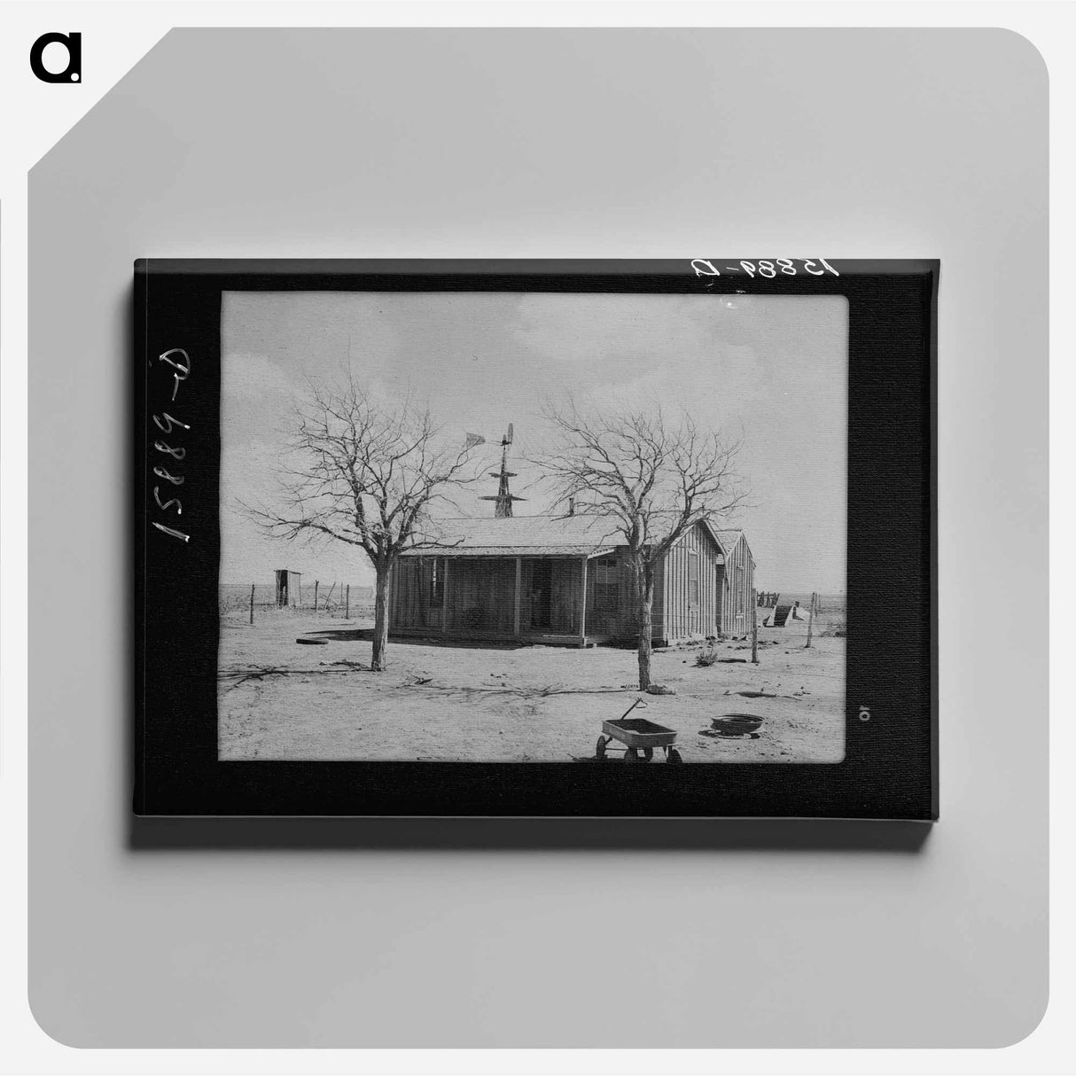 アートパネル-Abandoned House and Cornfield
 - ラッセル リー Canvas.