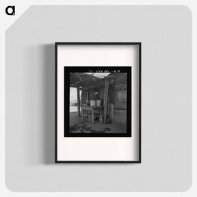 アートポスター-Porch of Mexican worker's home in East El Centro, Imperial Valley, California - ドロテア ラング Poster.