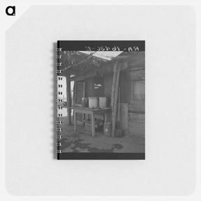 アートメモ帳-Porch of Mexican worker's home in East El Centro, Imperial Valley, California - ドロテア ラング Memo.