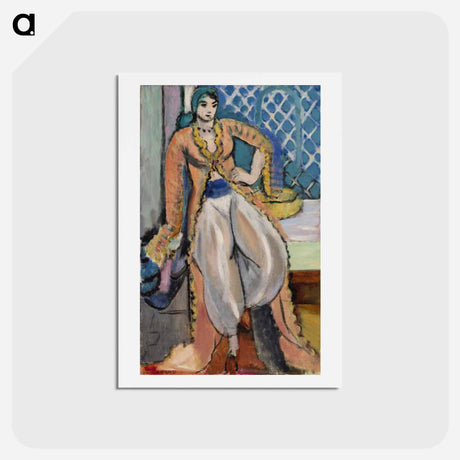 アートポストカード-Figure with a Persian Robe - アンリ マティス Postcard.
