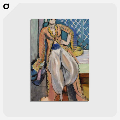 アートポストカード-Figure with a Persian Robe - アンリ マティス Postcard.