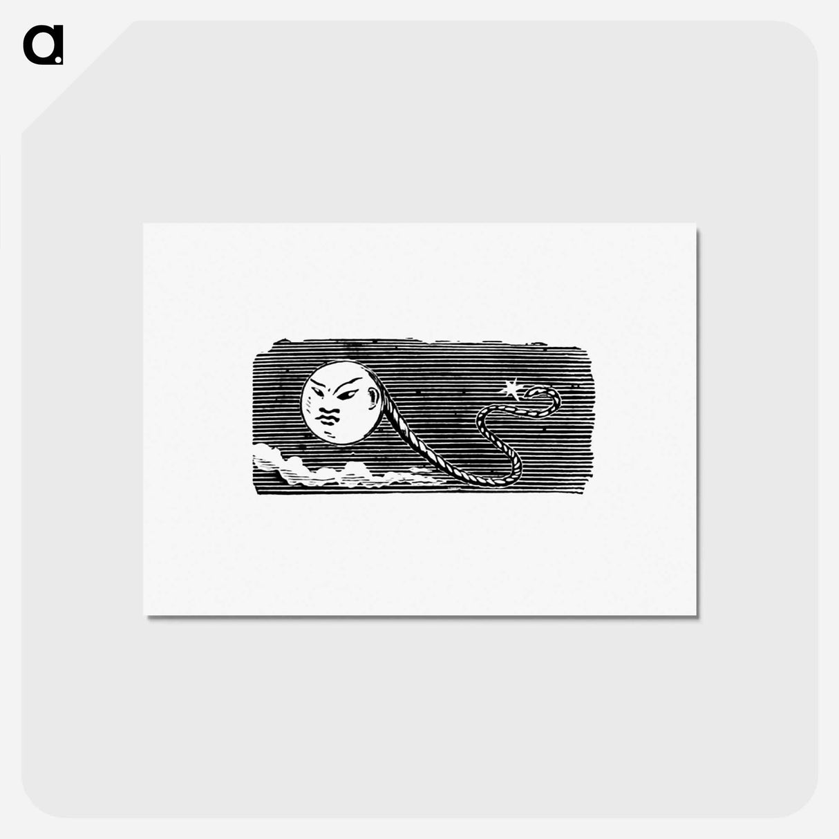 アートポストカード-Tailpiece with Face
 - 大英図書館 Postcard.