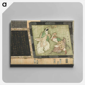 アートパネル-The gods of fortune Ebisu and Daikoku - 葛飾 北斎 Canvas.