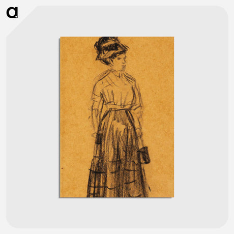 アートポストカード-Woman in Black Hat and Black Skirt
 - バーンズ・コレクション Postcard.