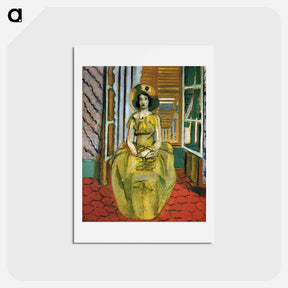 アートポストカード-The Yellow Dress - アンリ マティス Postcard.
