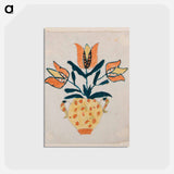 アートポストカード-Three Tulips in Vase
 - バーンズ・コレクション Postcard.
