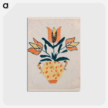 アートポストカード-Three Tulips in Vase
 - バーンズ・コレクション Postcard.