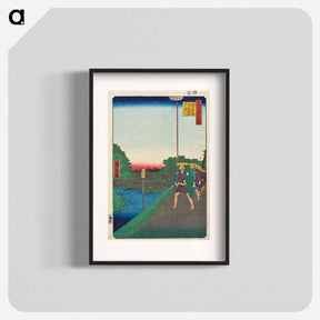 アートポスター-Kinokuni Hill and Distant View of Akasaka Tameike
 - 歌川 広重 Poster.