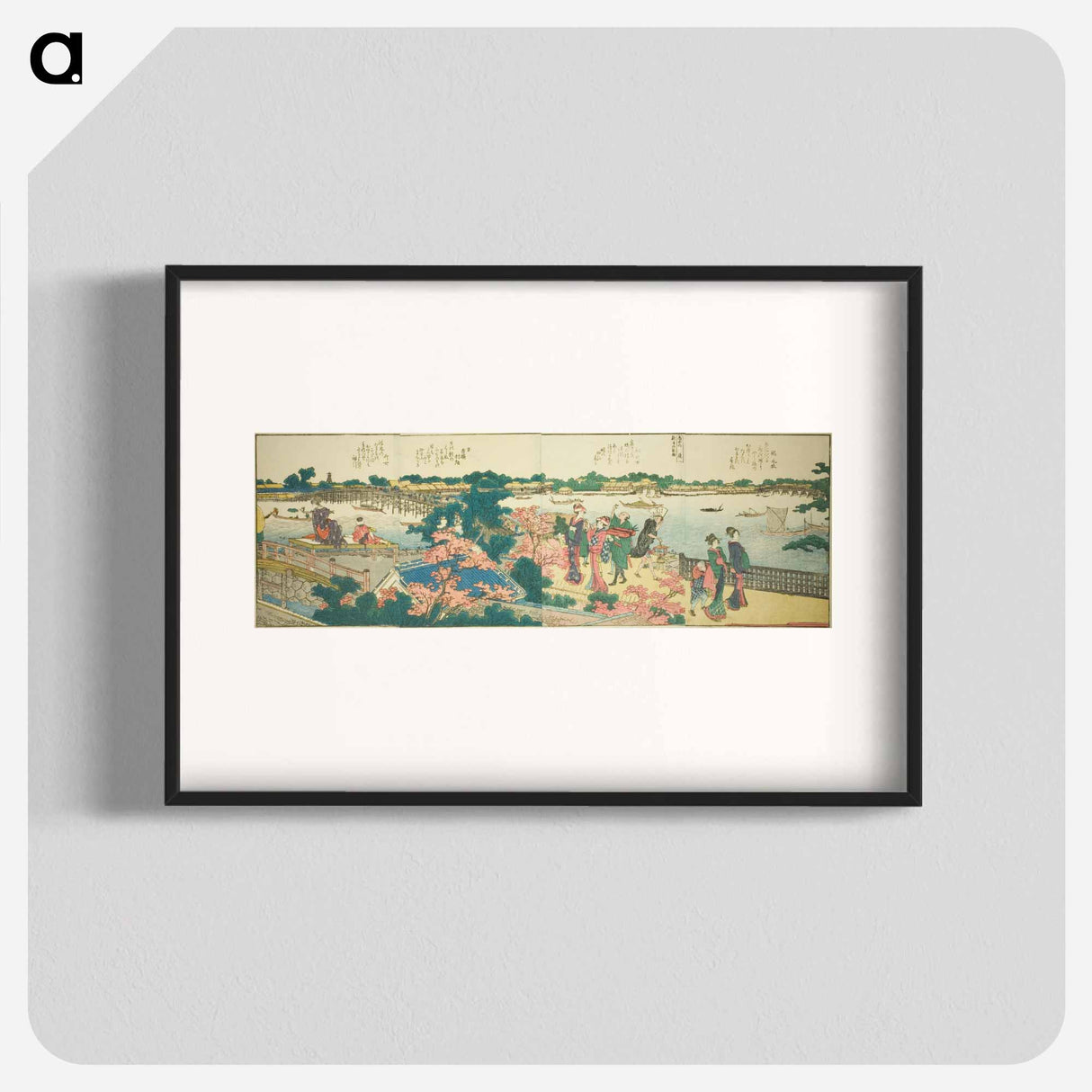アートポスター-Panoramic Views along the Banks of the Sumida River - 葛飾 北斎 Poster.