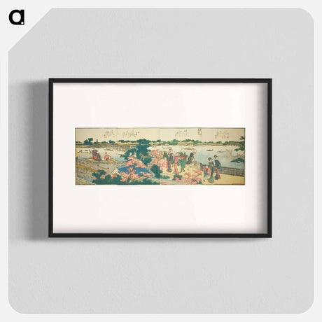 アートポスター-Panoramic Views along the Banks of the Sumida River - 葛飾 北斎 Poster.