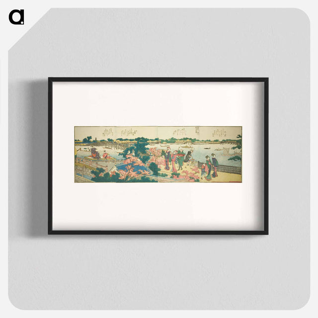 アートポスター-Panoramic Views along the Banks of the Sumida River - 葛飾 北斎 Poster.