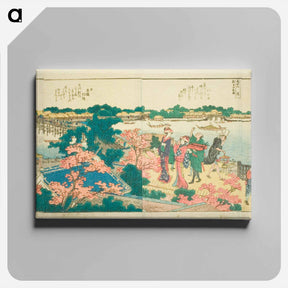 アートパネル-Panoramic Views along the Banks of the Sumida River - 葛飾 北斎 Canvas.