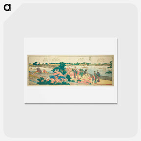 アートポストカード-Panoramic Views along the Banks of the Sumida River - 葛飾 北斎 Postcard.