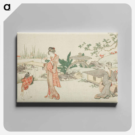 アートパネル-Goldfish vendor - 葛飾 北斎 Canvas.