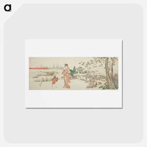 アートポストカード-Goldfish vendor - 葛飾 北斎 Postcard.