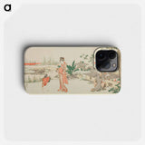 Goldfish vendor - Katsushika Hokusai Phone Case.