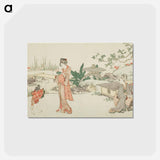 アートポストカード-Goldfish vendor - 葛飾 北斎 Postcard.