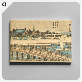 アートパネル-The Asakusa River, Kinryūzan Temple, and Azuma Bridge
 - 歌川 広重 Canvas.