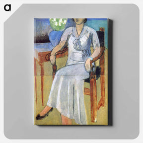 アートパネル-Woman with a White Dress - アンリ マティス Canvas.